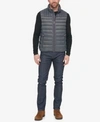 Tommy Hilfiger Packable Faux Down Vest In Dark Gray