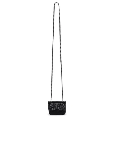 Saint Laurent Woman Niki Air Case Black Leather Crossbody Bag