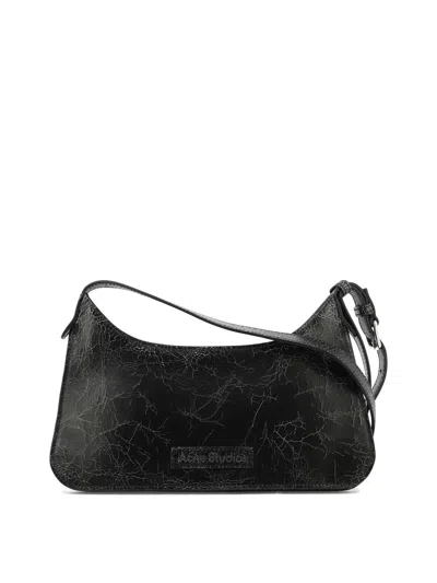 Acne Studios Platt Mini Leather Shoulder Bag In Black