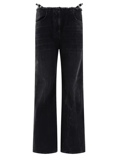 Givenchy Voyou Low-rise Flared Jeans In Black