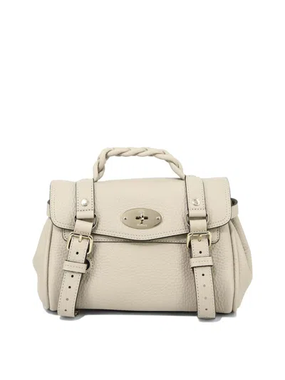 Mulberry Alexa Heavy Grain Tote In Chalk