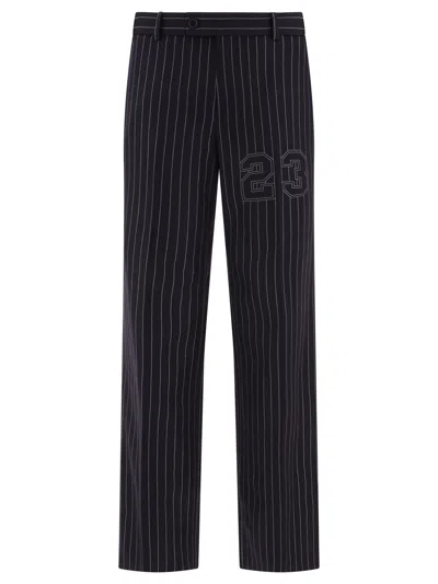 Off-white 23 Pinstripes Trousers In Azul