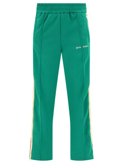 Palm Angels Green Track Trousers For Men | 2024 Ss24 Collection