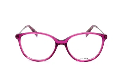 Furla Eyeglasses In Shiny Transparent Cyclamen