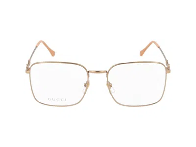 Gucci Eyeglasses In Gold Gold Transparent