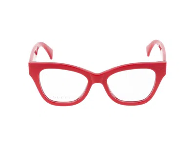 Gucci Eyeglasses In Red Red Transparent