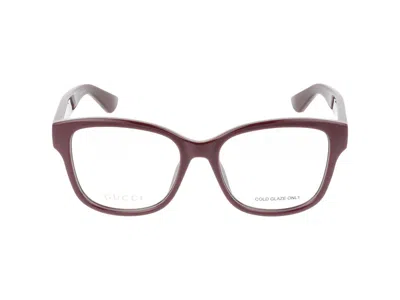 Gucci Eyeglasses In Red Red Transparent