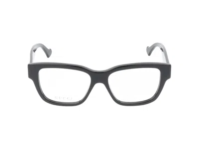 Gucci Eyeglasses In Black Black Transparent