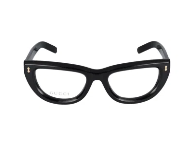 Gucci Eyeglasses In Black Black Transparent