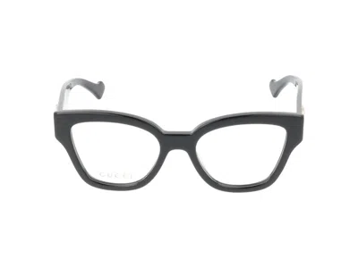 Gucci Eyeglasses In Black Black Transparent