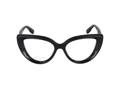 Gucci Eyeglasses In Black Black Transparent