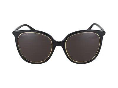 Gucci Sunglasses In Black Black Brown