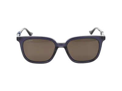 Gucci Sunglasses In Blue Blue Brown