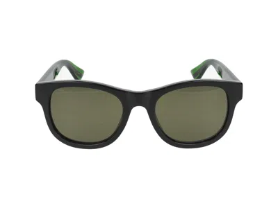 Gucci Sunglasses In Black Green Green