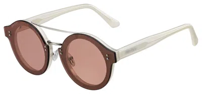 Jimmy Choo Sunglasses In Ivory Glitter Palladium