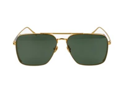 Linda Farrow Sunglasses In Gold