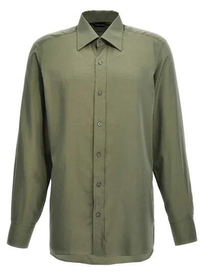 Tom Ford Parachute Shirt In Green