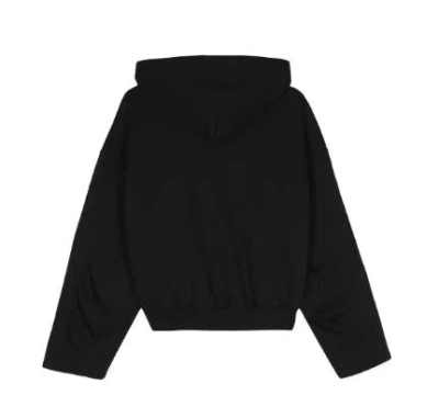 Mm6 Maison Margiela Drop Shoulder Zipped Hoodie In Black