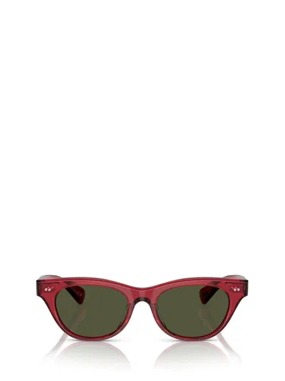 Oliver Peoples Sunglasses In Translucent Red