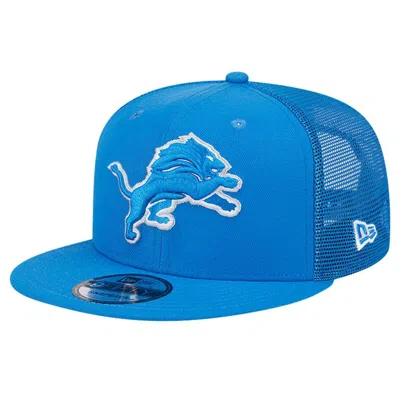 New Era Blue Detroit Lions Main Trucker 9fifty Snapback Hat