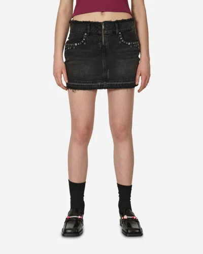 Guess Usa Western Denim Skirt Used In Black