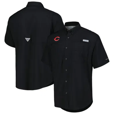 Columbia Black Cincinnati Reds Tamiami Omni-shade Button-down Shirt