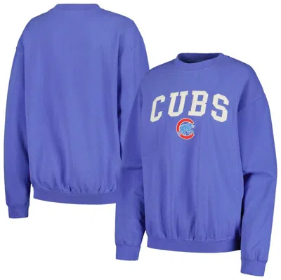 Soft As A Grape Royal Chicago Cubs Pigment Dye Pullover Sweatshirt