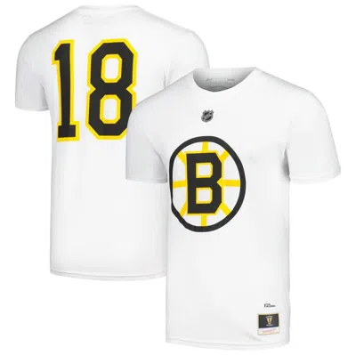 Mitchell & Ness Willie O'ree White Boston Bruins  Name & Number T-shirt