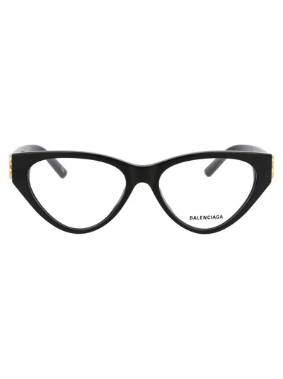 Balenciaga Bb0172o Glasses In 001 Black Black Transparent