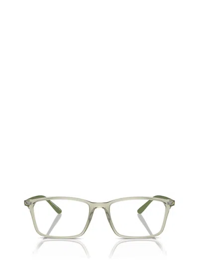 Emporio Armani Eyeglasses In Shiny Transparent Green