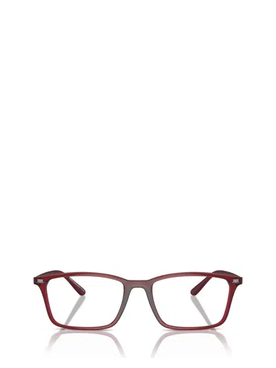 Emporio Armani Eyeglasses In Shiny Transparent Bordeaux
