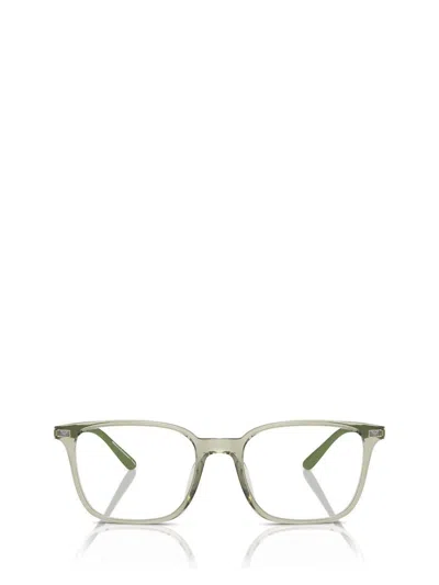 Emporio Armani Eyeglasses In Shiny Transparent Green