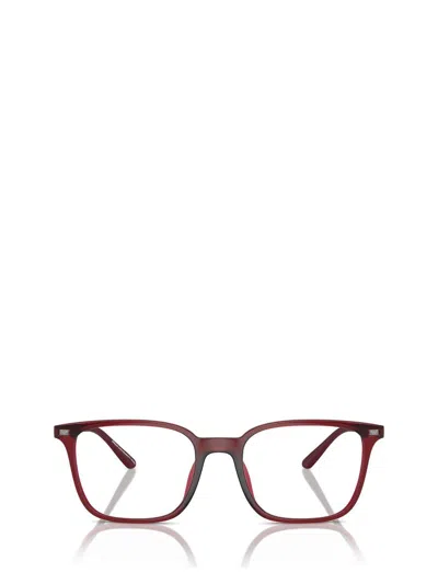 Emporio Armani Eyeglasses In Shiny Transparent Bordeaux