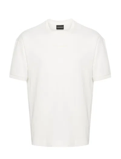 Emporio Armani T-shirt In Bianco Caldo