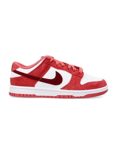 Nike Dunk Low Vday Woman Sneakers In White Team Red