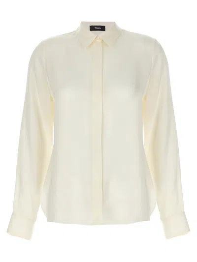 Theory Shirts In Neutrals