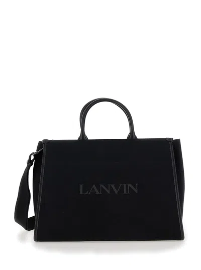 Lanvin Tote Bag Mm With Strap In Black