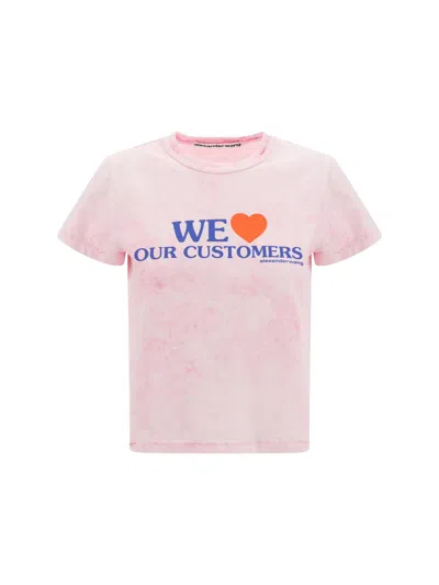 Alexander Wang T-shirts In Lt Pink Bleach Out
