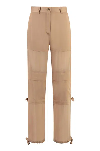 Pinko Polyfaille Pants In Camel