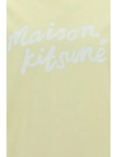 Maison Kitsuné T-shirt In Chalk Yellow