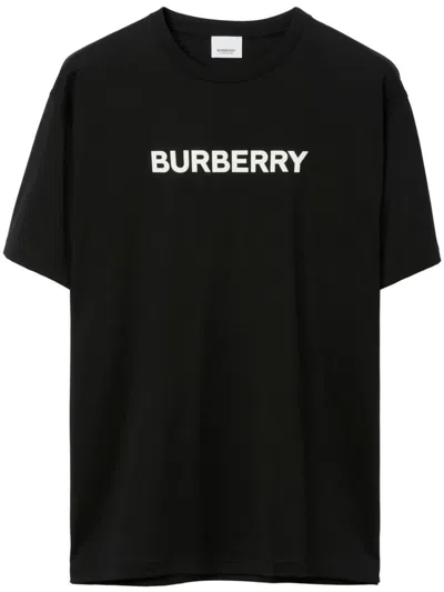 Burberry Logo Cotton T-shirt In Black