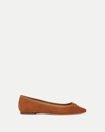 Veronica Beard Catherine Ballet Flat In Caramel