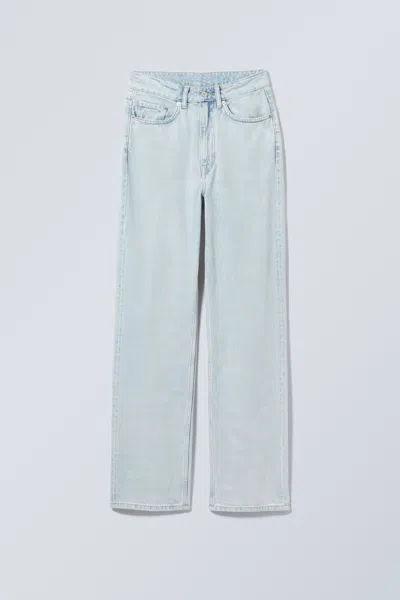 Weekday Rowe Extra High Straight Jeans In Blue