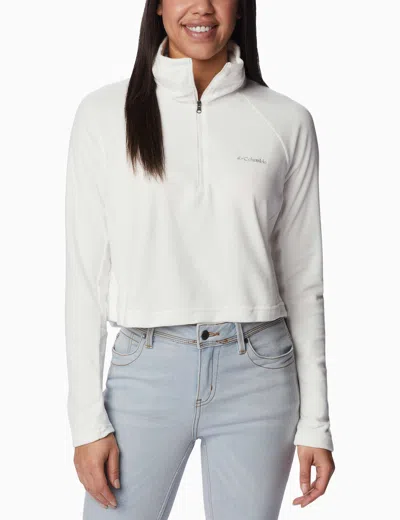 Columbia Glacial Cropped Fleece In White Exclusive At Asos