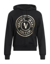 Versace Jeans Couture Man Sweatshirt Black Size 3xl Cotton, Elastane