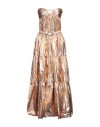 Aniye By Woman Long Dress Rose Gold Size 8 Polyamide