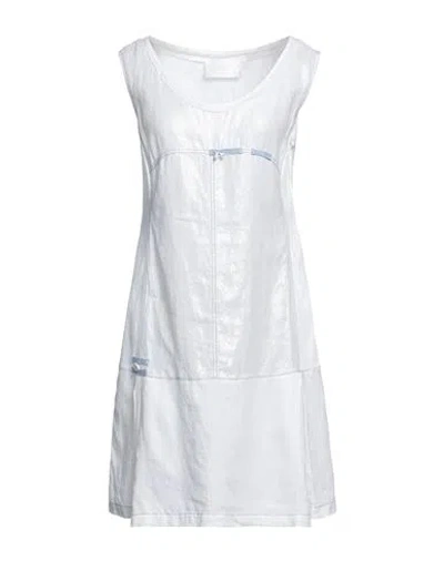 Elisa Cavaletti By Daniela Dallavalle Woman Mini Dress White Size 6 Linen, Cotton, Elastane