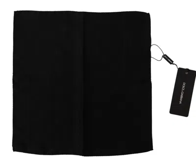 Dolce & Gabbana Elegant Silk Men's Square Scarf Men's Wrap In Black