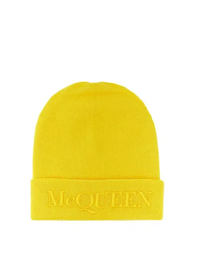 Alexander Mcqueen Hat With Logo In Yellow