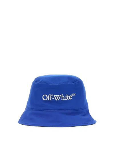 Off-white Bucket Hat With Logo In Multicolour